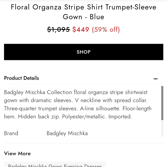 Badgley Mischka Gown - Picture 7 of 17